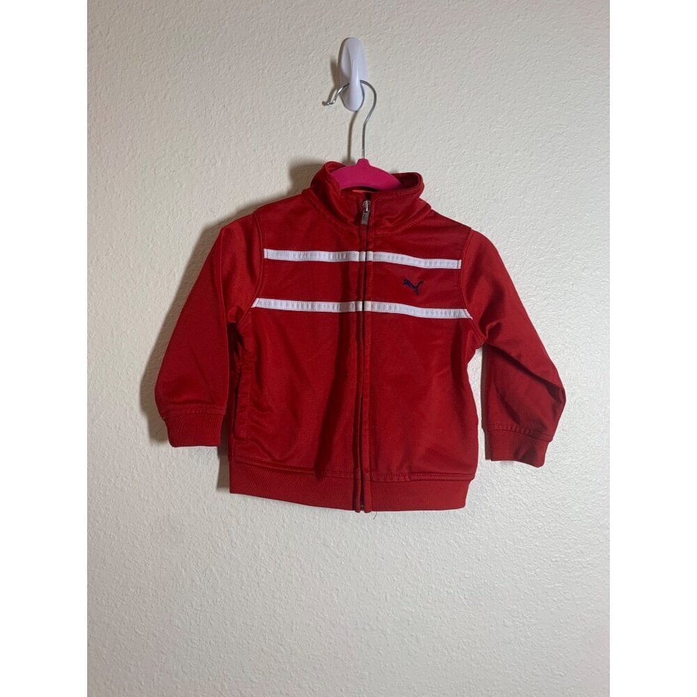 Puma Full Zip Athletic Jacket Baby Boys Size 12 Months Red AD8